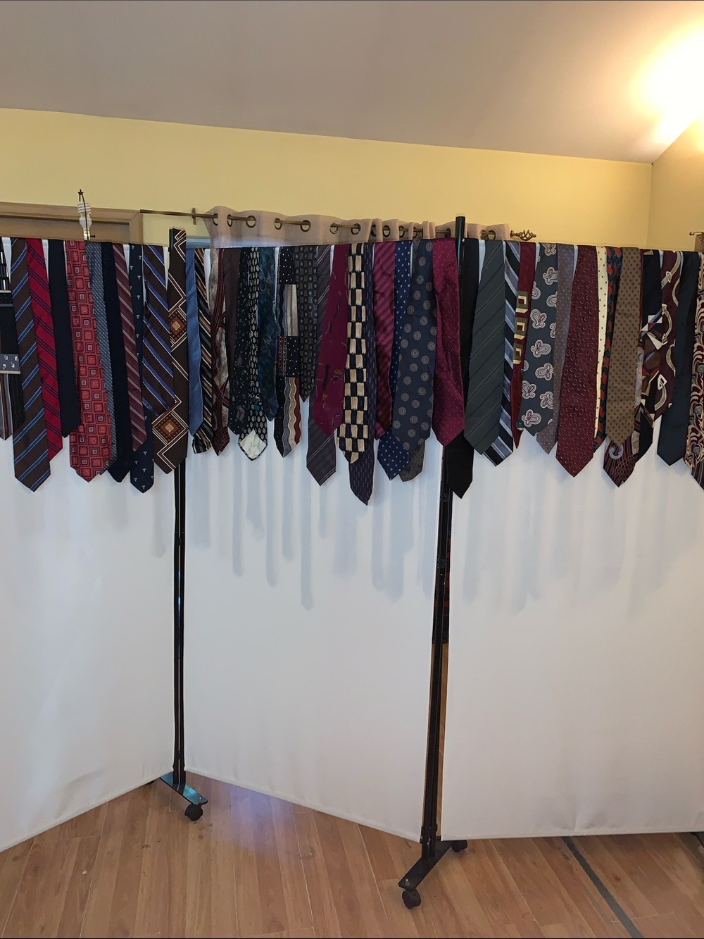 Lot of 50 vintage to new mens Ties  boss Armani DKNY CK Lauren & more
